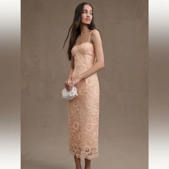BHLDN | Dresses | Sabina Musayev Nicolette Lace Midi Dress  Bhldnanthropologie | Poshmark